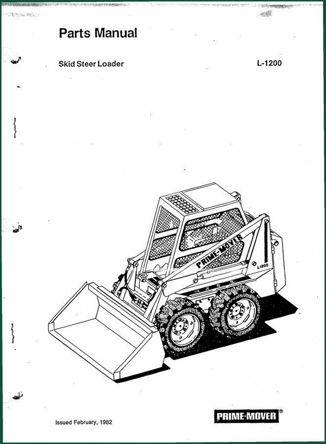 Prime-mover L-1200 1982 Parts Catalog – OEM Skid Steer Part Numbers