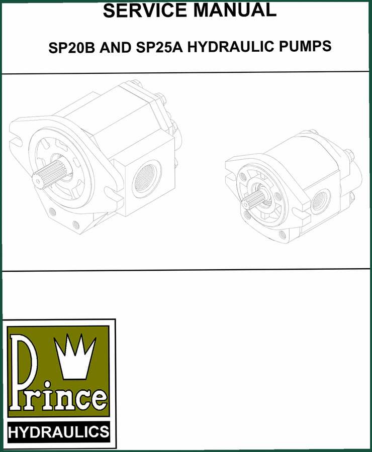Prince Hydraulics SP20B, SP25A Service Manual – 30 Pages OEM Factory Data