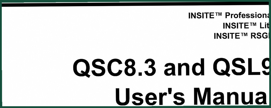 QSC QSC8.3, QSL9 User Manual – OEM Software Diagnostic Guide
