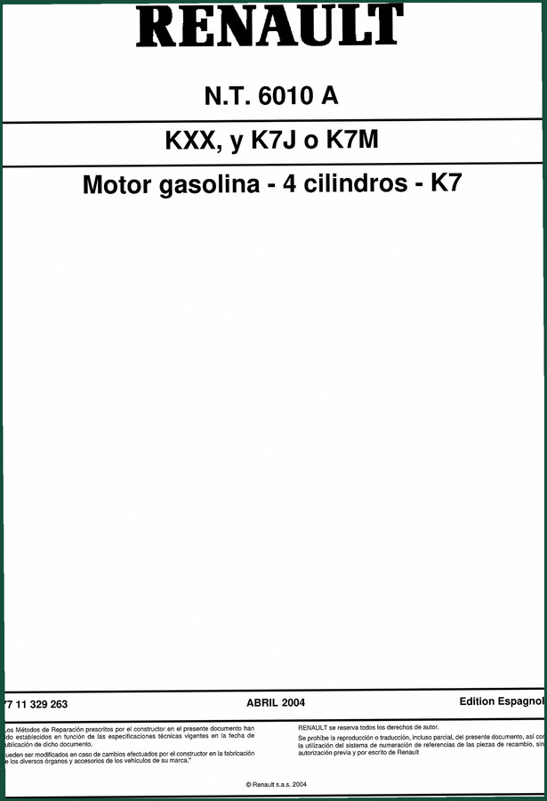 Renault Trucks KXX, K7J, K7M 2004 Technical Manual – 148 Pages