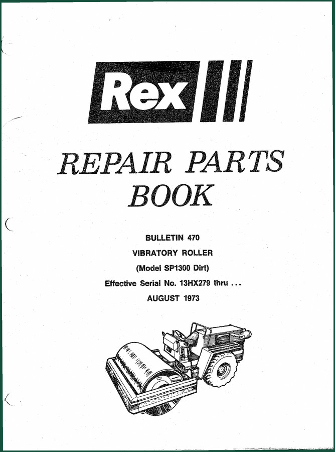 Terexlift SP1300 1973 Parts Catalog – OEM Exploded Diagrams & Part Numbers