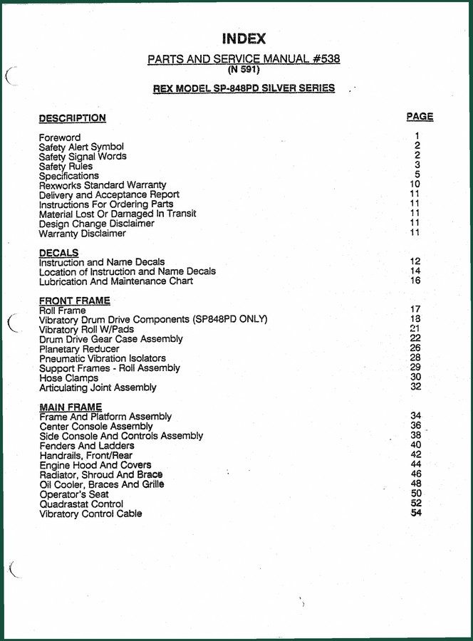 Terexlift SP848PD Service Manual – 140 Pages OEM Specifications