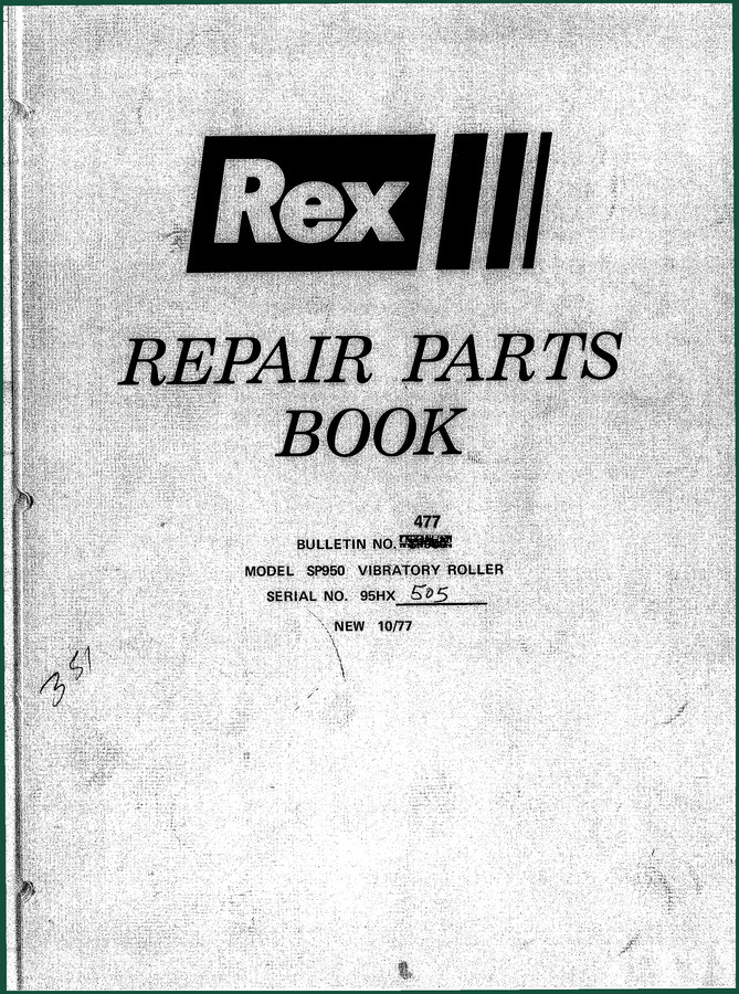 Terexlift SP950 1977 Parts Catalog – OEM Diagrams & Part Numbers