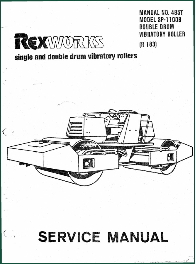 Rexworks SP-1100B Service Manual – Factory Specs for Dual Vibratory Roller