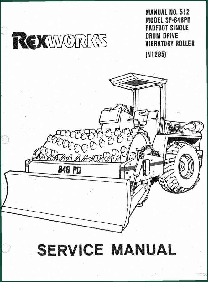 Rexworks SP-848PD Service Manual – Factory Specs for Vibratory Roller