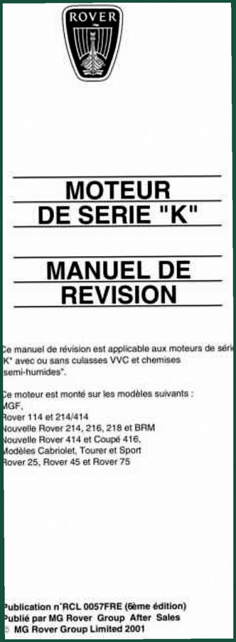 Land-rover 200, 114, 214, 414, 216 2001 Repair Manual – Factory Specs