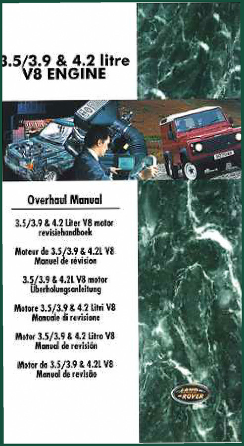 Land-rover 3.5, 3.9, 4.2 1996 Repair Manual - Factory V8 Overhaul