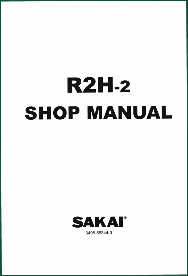 Sakai R2H-2 Workshop Manual – OEM Service Specs for Roller Repair