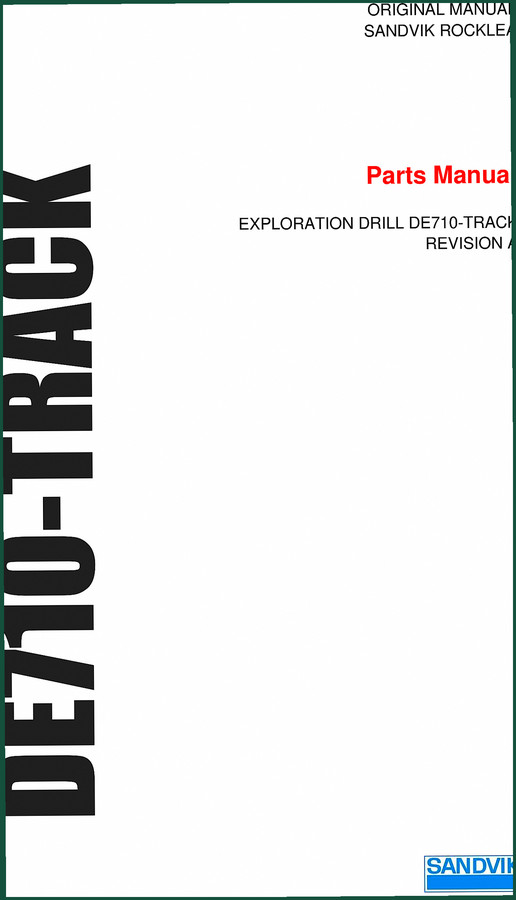 Sandvik DE710 Parts Catalog - 172 Pages OEM | AutoFix Global