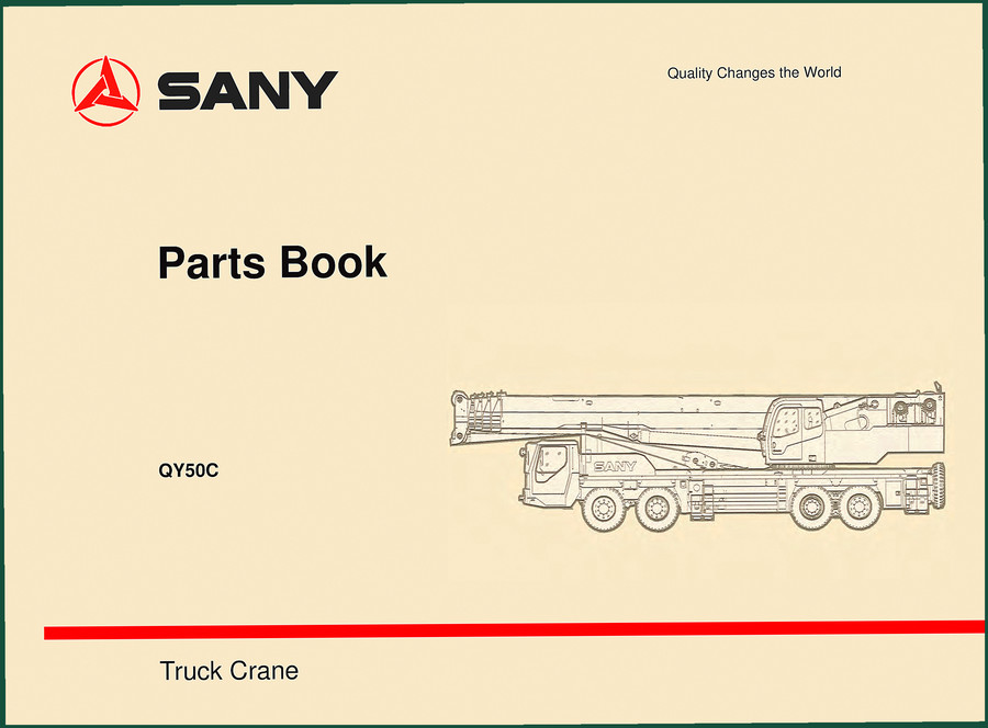 SANY QY50C, QY50CS93 Parts Catalog – 448 Pages OEM Parts Book