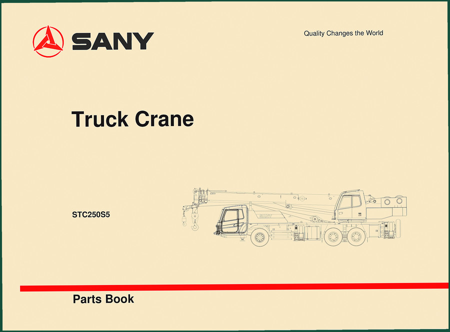 SANY STC250 Parts Catalog – 589 Pages OEM Truck Crane Parts Book