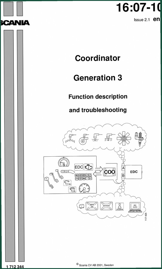 Scania Coordinator 2001 Technical Manual – Factory Diagnostics & Wiring