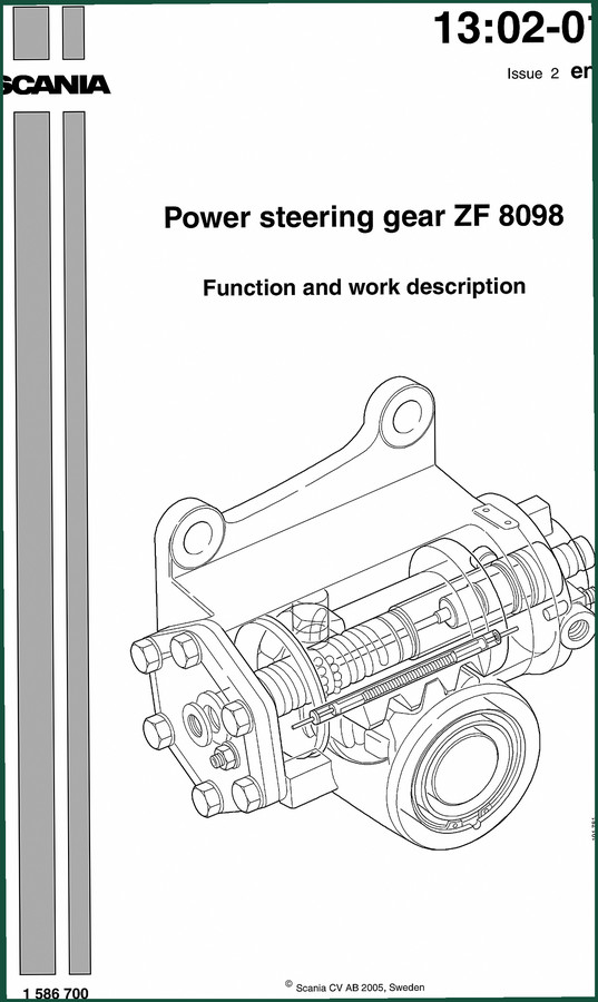 Scania ZF 8098 2005 Technical Manual – Factory Steering Gear Specs