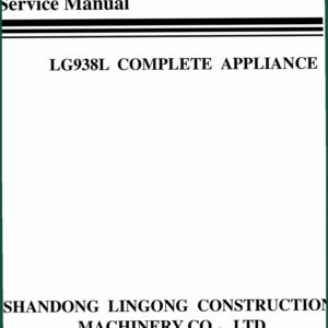 Shandong Lingong Construction Machinery LG938L 2010 Service Manual
