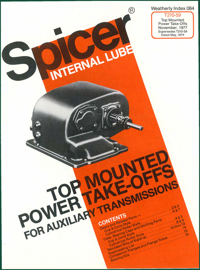 Dana Spicer 1541, R805, 7031, 8341 Parts Catalog 1974