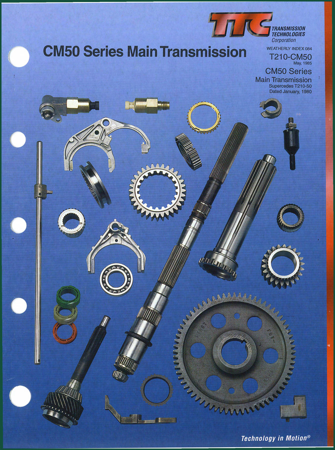 Dana Spicer CM50, T210-CM50, 5052-A, 5052-B, 5052-C 1980 Parts Catalog OEM