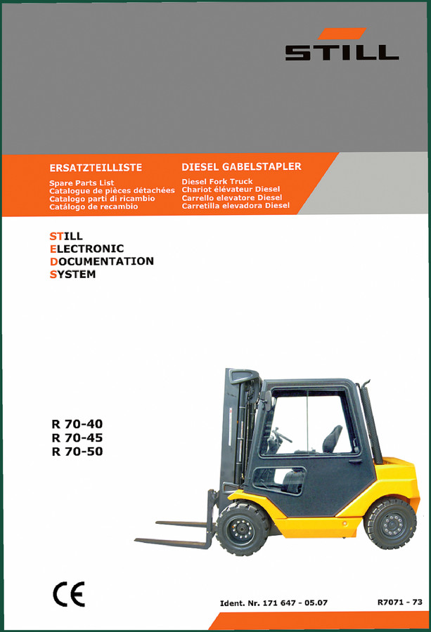 Still R 70-40, R 70-45, R 70-50 Parts Catalog – 2659 Pages OEM