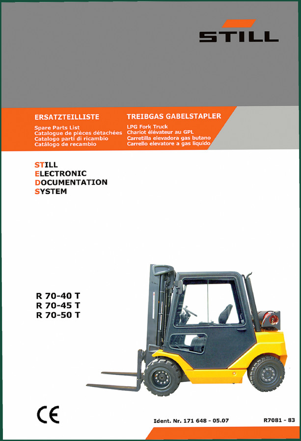 Still R 70-40 T, R 70-45 T, R 70-50 T 2016 Parts Catalog – OEM Part Numbers