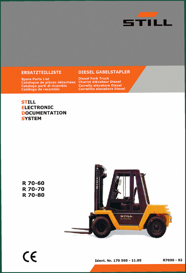 Still R 70-60, R 70-70, R 70-80 1992 Parts Catalog – OEM Forklift Parts