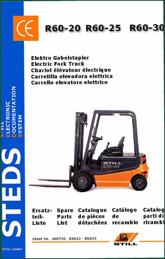 Still R60-20, R60-25, R60-30 2016 Parts Catalog – 3026 Pages OEM