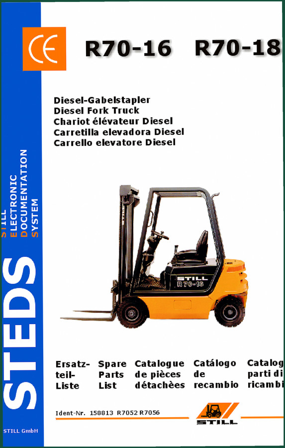 Still R70-16 2016 Parts Catalog – 515 Pages OEM Parts Identification