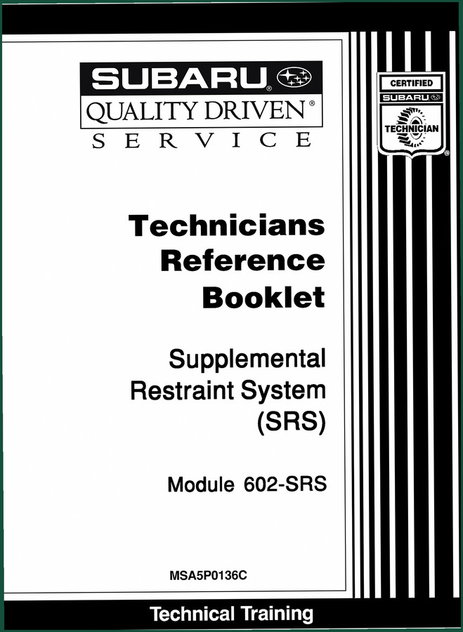 Subaru IMPREZA WRX, Outback, Forester, LEGACY, SVX 2001 Technical Manual