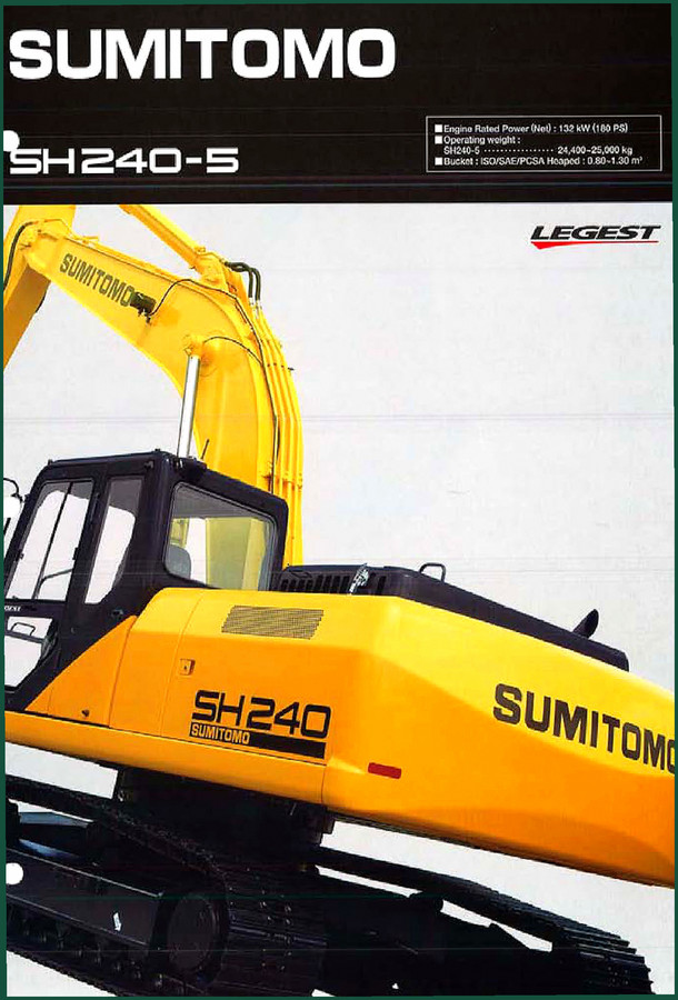 Hitachi Sumitomo SH240-5 Technical Manual – Factory Specs & Emissions