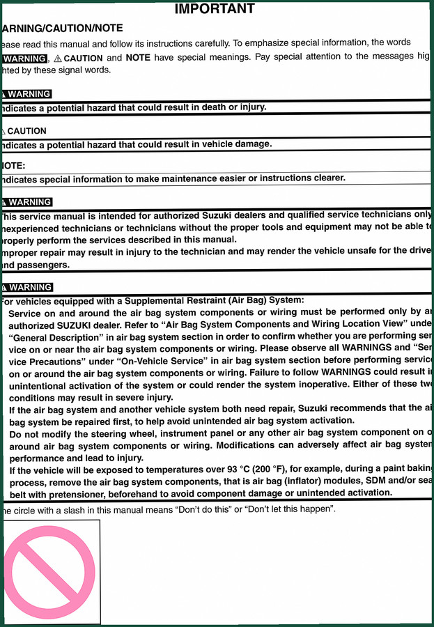 Suzuki Grand Vitara 2005 Service Manual – 1740 Pages Factory Repair Data