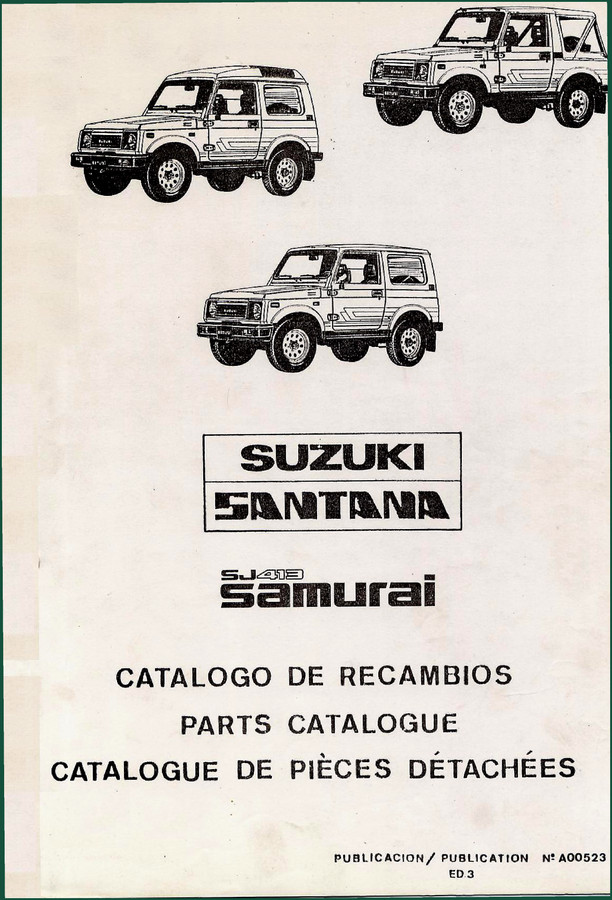 Suzuki Samurai, SJ410 Parts Catalog – 235-Page OEM Exploded Diagrams