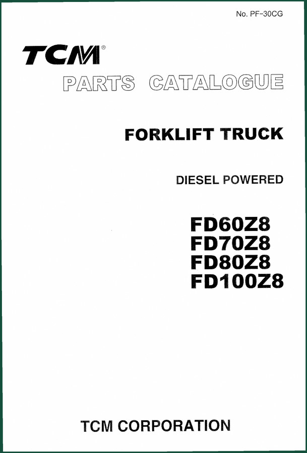 TCM FD60Z8 FD70Z8 FD80Z8 FD100Z8 Parts Catalog – OEM Parts Reference