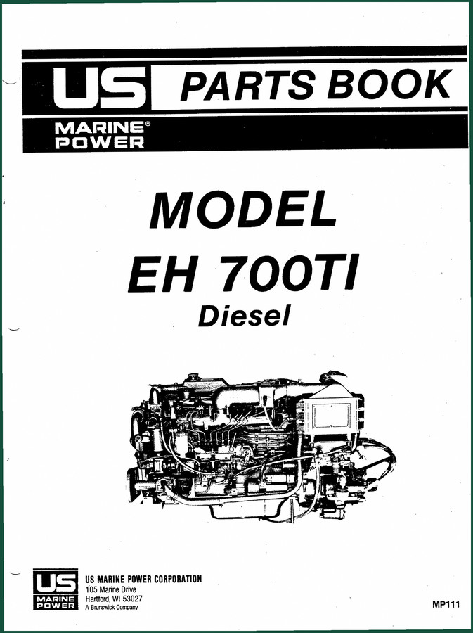 US Marine Power EH700TI Parts Catalog – 80 Pages OEM