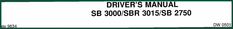 VDL BUS & Coach SB 3000 SBR 3015 SB 2750 Operators Manual – OEM Specs