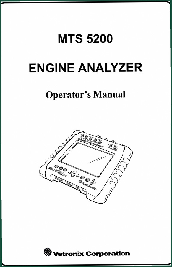 Vetronix MTS 5200 2006 Operators Manual – Official 222-Page Document