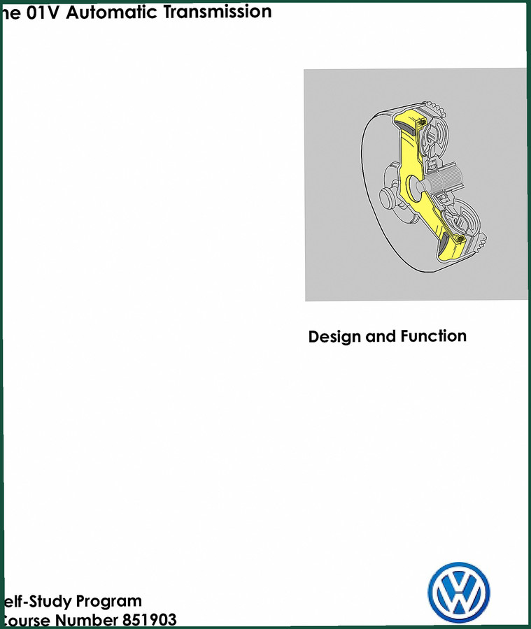 VW 01V 2000 Training Manual – Factory Transmission Specs