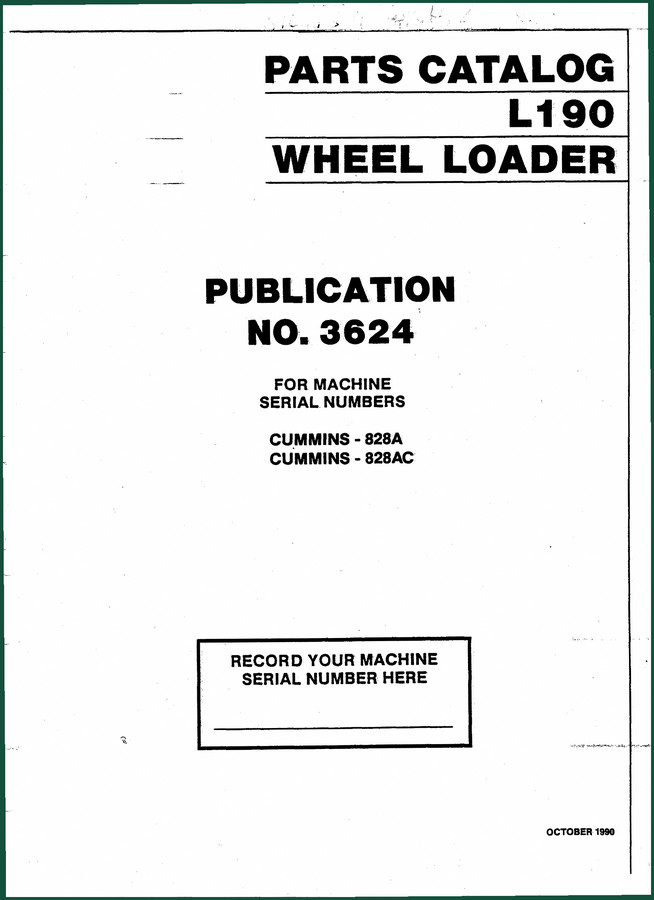 Volvo Trucks L190 1990 Parts Catalog – 590-Page Factory Spec