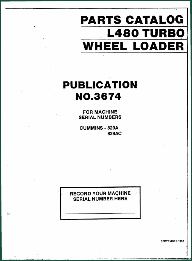 Volvo Trucks L480 1990 Parts Catalog – Factory Spec for Assemblies