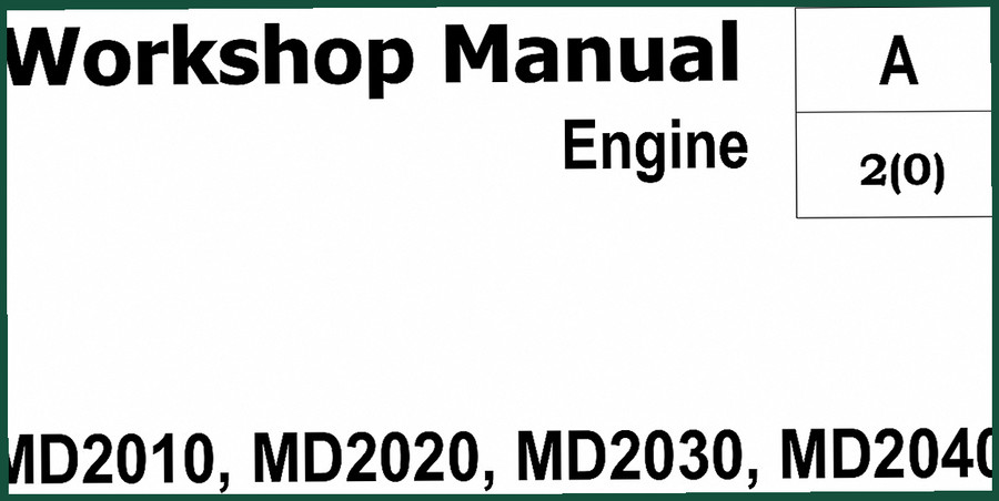 Volvo Penta MD2010, MD2020, MD2030, MD2040 Workshop Manual – 81 Pages of Factory Specs
