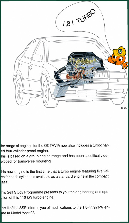 VW OCTAVIA Training Manual – Factory Specs for 1.8L Turbo Engine