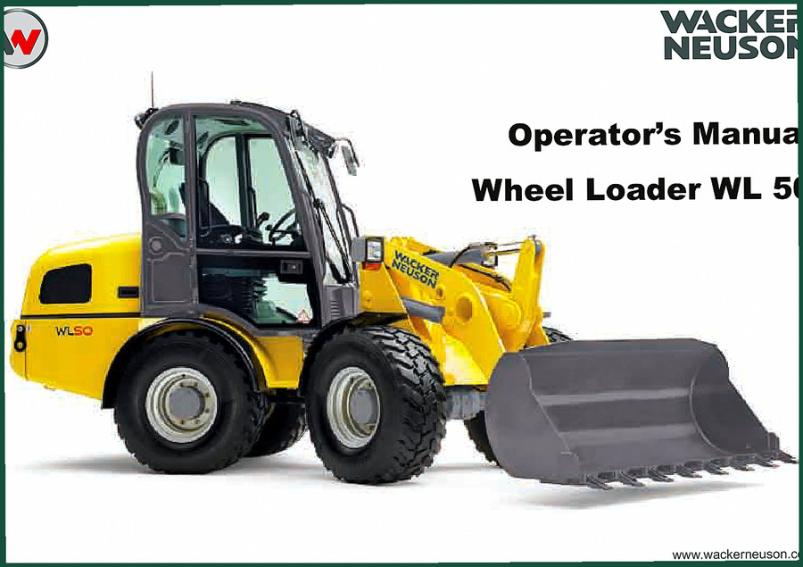 Wacker Neuson WL 50 2008 Operators Manual – Factory Specs