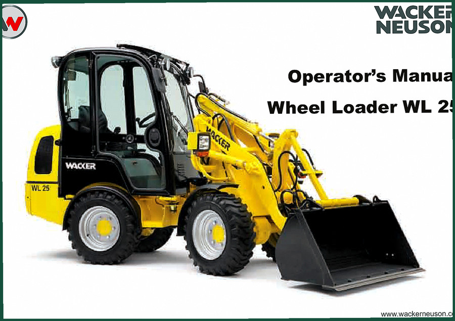 Wacker Neuson WL25 2008 Operators Manual – Factory Specs