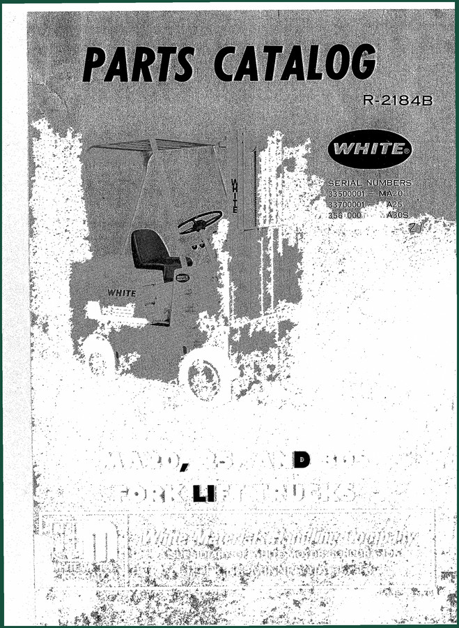 White MA20, A25, A30S Parts Catalog – 83 Pages OEM Forklift Parts