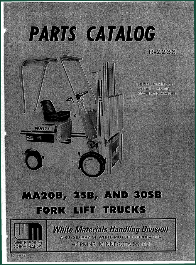 White MA20B, 25B, 30SB 1979 Parts Catalog – OEM Illustrated Parts