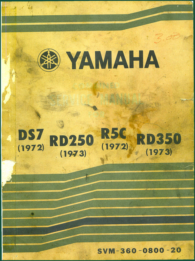 Yamaha DS7, RD250, R5C, RD350 1972 Service Manual – Factory Specs