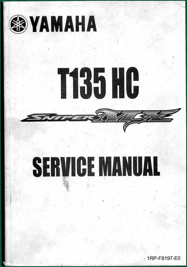 Yamaha T135 Service Manual - 324 Pages of Factory Specifications for Technicians