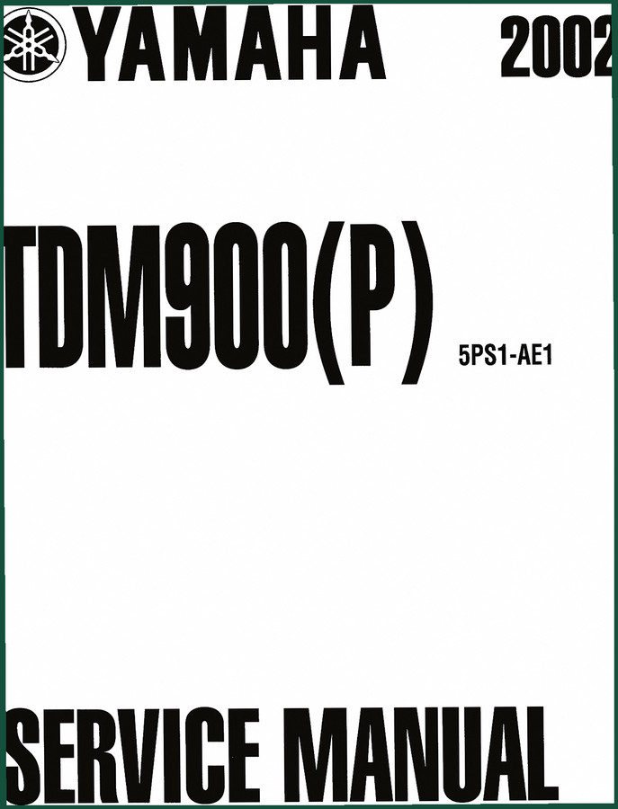 Yamaha TDM900P 2001 Service Manual – 475 Pages Factory Specs