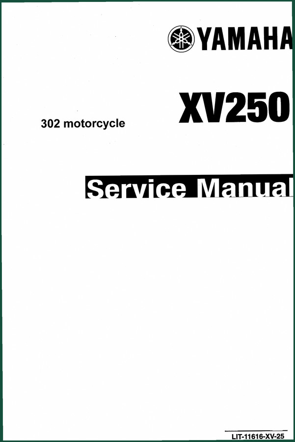 Yamaha XV250, XV250G, XV250GC 1994 Service Manual – 291 Pages