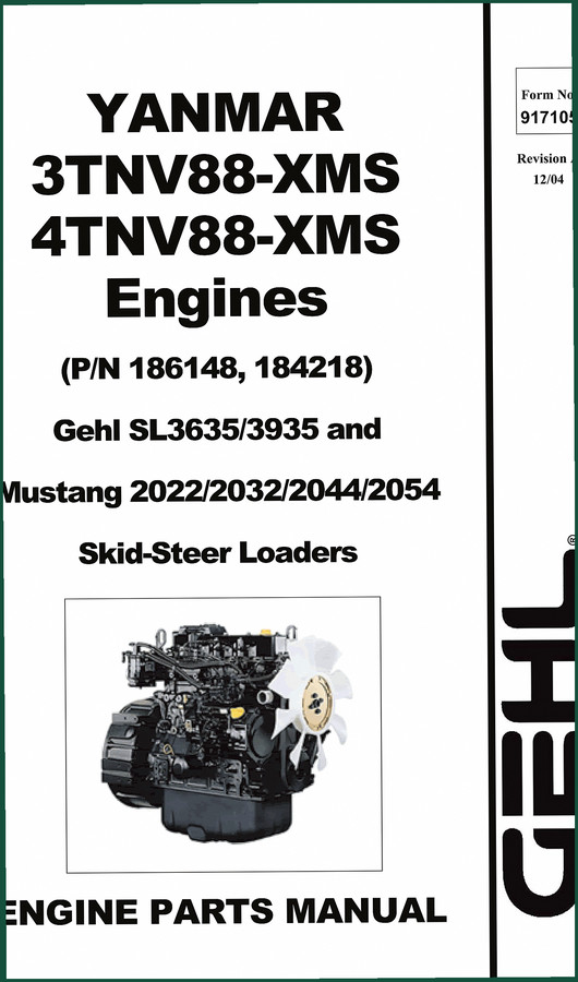 Yanmar 3TNV88-XMS, 4TNV88-XMS 2004 Parts Catalog – OEM Part Numbers