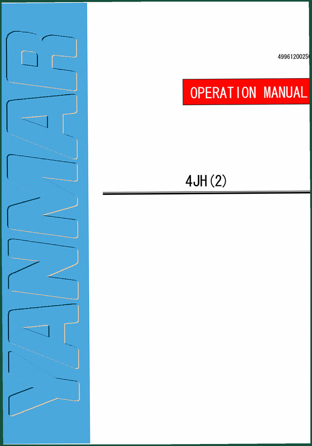 Yanmar 4JH(2) Operators Manual – 271 Pages of Factory Specs
