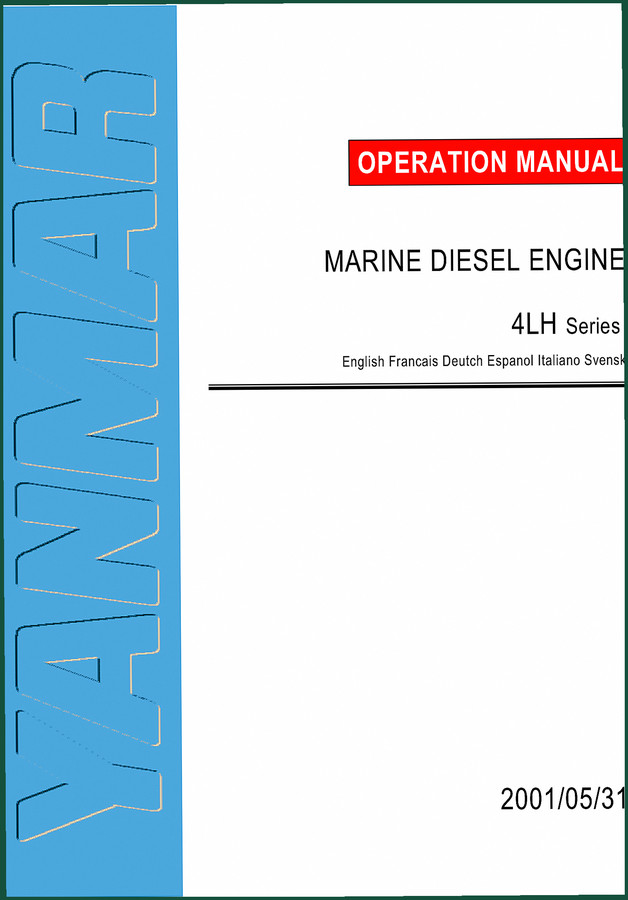 Yanmar 4LH 2001 Operators Manual – OEM Factory Documentation