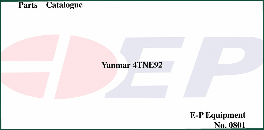 Yanmar 4TNE92-HRJ Parts Catalog – 16-Page OEM Spec Document
